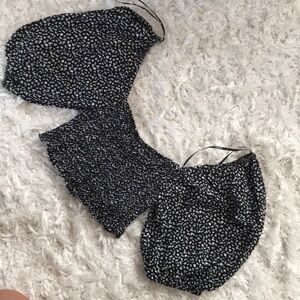 Stretch bodice top with puffy sleeves, Medium